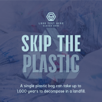 Sustainable Zero Waste Plastic Instagram Post Design