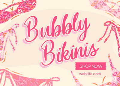 Bubbly Bikinis Postcard Image Preview