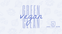 Green Clean and Vegetarian Facebook Event Cover Design