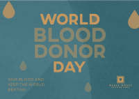 Minimalist Blood Donor Day Postcard Image Preview