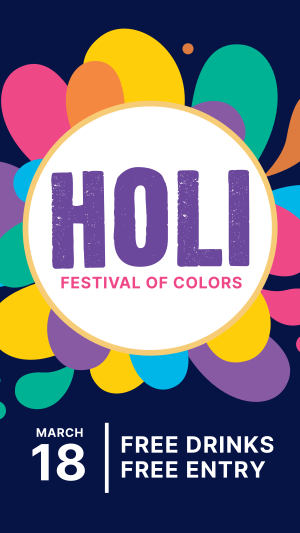 Holi Festival Facebook story