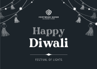 Diwali Festival Postcard Image Preview