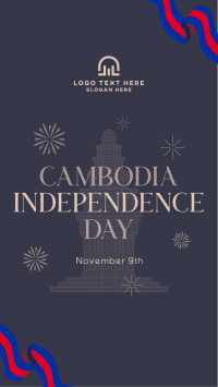 Cambodia Independence Festival Facebook Story Design
