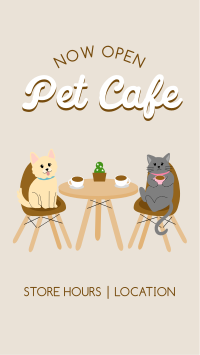 Pet Cafe Opening Facebook Story Design