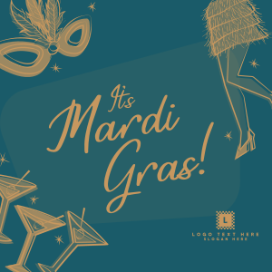 Flapper Mardi Gras Instagram post Image Preview