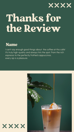 Elegant Cafe Review Instagram story Image Preview