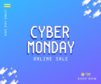 Pixel Cyber Sale Facebook Post Design