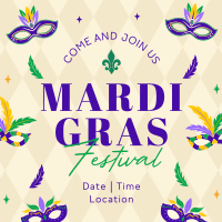 Mardi Gras Festival Linkedin Post Design