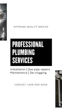 Minimalist Plumbing Service Instagram story Image Preview