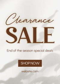 Minimalist Clearance Sale Poster Image Preview