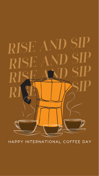 Rise and Sip YouTube Short Design