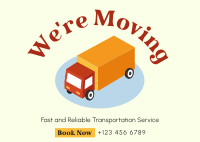 Truck Moving Services Postcard Design