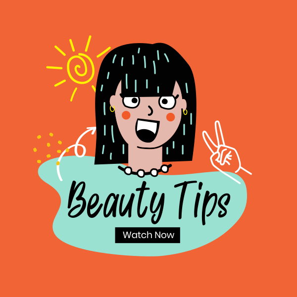 Beauty Cute Tips Instagram Post Design Image Preview