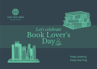 Book Lovers Celebration Postcard Image Preview
