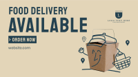 Food Takeout Delivery Facebook Event Cover Design