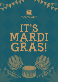 Rustic Mardi Gras Poster Image Preview