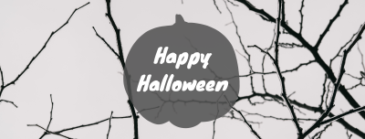 Minimalist Halloween Greeting Facebook cover Image Preview