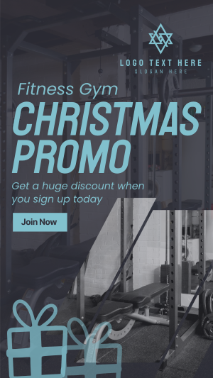 Christmas Fitness Facebook story Image Preview
