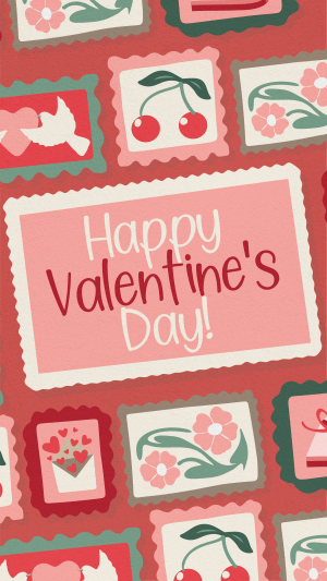 Rustic Retro Valentines Greeting Facebook story Image Preview