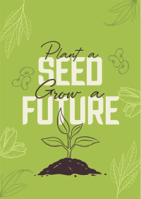 Earth Day Seed Planting Flyer Design
