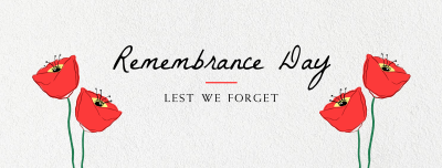 Simple Remembrance Day Facebook cover Image Preview