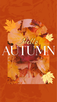 Hello There Autumn Greeting Facebook Story Design