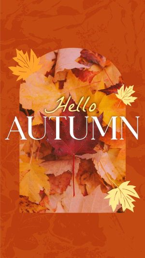 Hello There Autumn Greeting Facebook story Image Preview