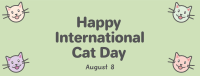 Colorful International Cat Day Facebook Cover Design