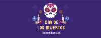 Dia De Muertos Floral Skull Facebook Cover Design