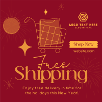 New Year Free Shipping Instagram Post Design
