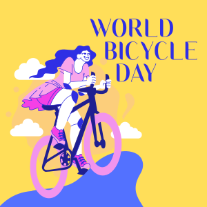 Lets Ride this World Bicycle Day Instagram post Image Preview