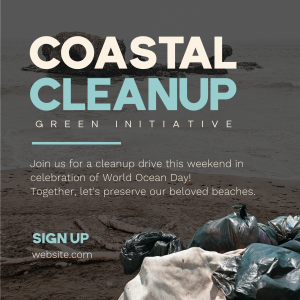 Coastal Cleanup Instagram post Image Preview
