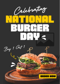National Burger Day Celebration Poster Design