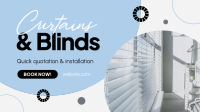 Curtains & Blinds Installation Facebook Event Cover Design