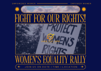 Modern Nostalgia Women's Rally Postcard Design