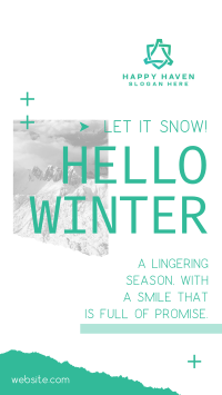 Hello Winter Instagram story Image Preview