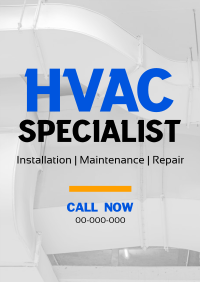Minimalist HVAC Expert Poster Image Preview