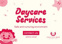 Playful Daycare Services Postcard Preview