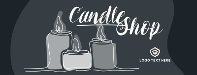 Line Candle Facebook cover Image Preview