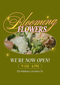 Blooming Today Floral Poster Design