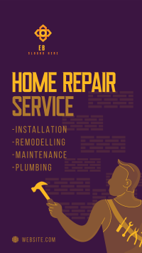Home Repair Man Service Offer Instagram Story Design