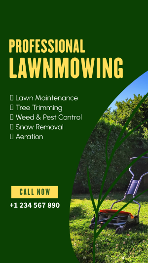 Lawnmowers for Hire Facebook story Image Preview