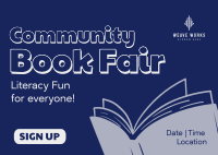 Community Book Fair Postcard Image Preview