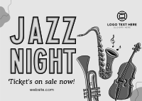 Modern Jazz Night Postcard Design