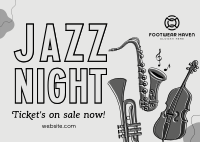 Modern Jazz Night Postcard Image Preview