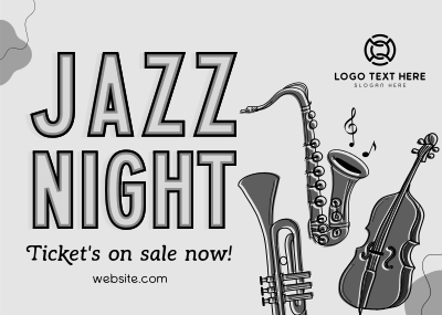 Modern Jazz Night Postcard Image Preview