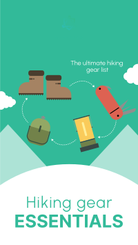 Hiking Gear Essentials Instagram story Image Preview