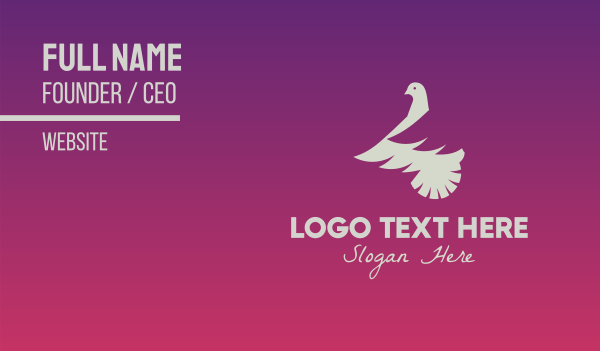 White Dove Business Card Design Image Preview