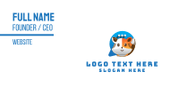 Cute Fox Chat Business Card Image Preview