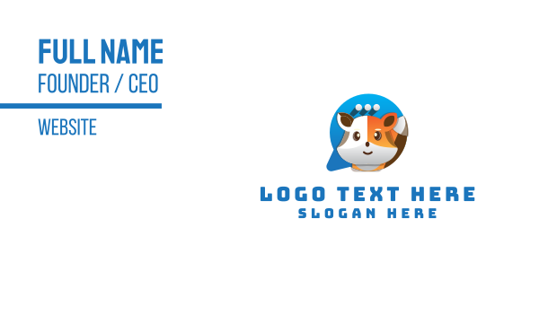 Cute Fox Chat Business Card Design Image Preview